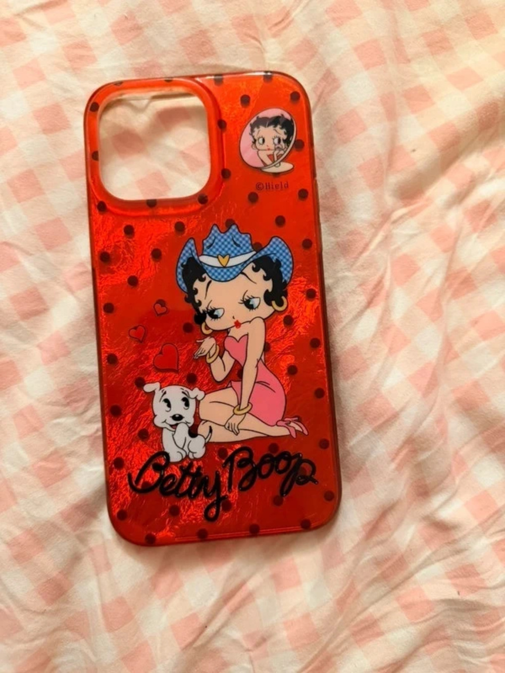 betty boop iphone 14 pro max case red polka dot cowgirl
